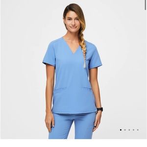 FIG Clothing Zamora Jogger Scrub Pants in Ceil Blue set